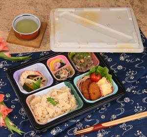 Sushi Embalaje desechable Sushi to Go Box Caja de comida para llevar 6 compartimentos Bento Lunch Box Embalaje de color - Product Image 2