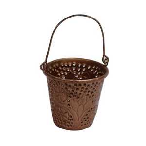 Linterna de huracán de oro redondo de filigrana antigua, decoración del hogar, nueva - Product Image 1