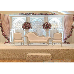 Paredes traseras de fibra de arte 3D para boda asiática, marcos de fibra 3D para eventos de boda, paredes traseras de escenario de boda occidental - Product Image 1