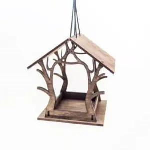 Wooden Hut Shape Bird Feeder für das Aufhängen im Freien Neues Design Dekorieren Fancy Wholesale Birds Feeder