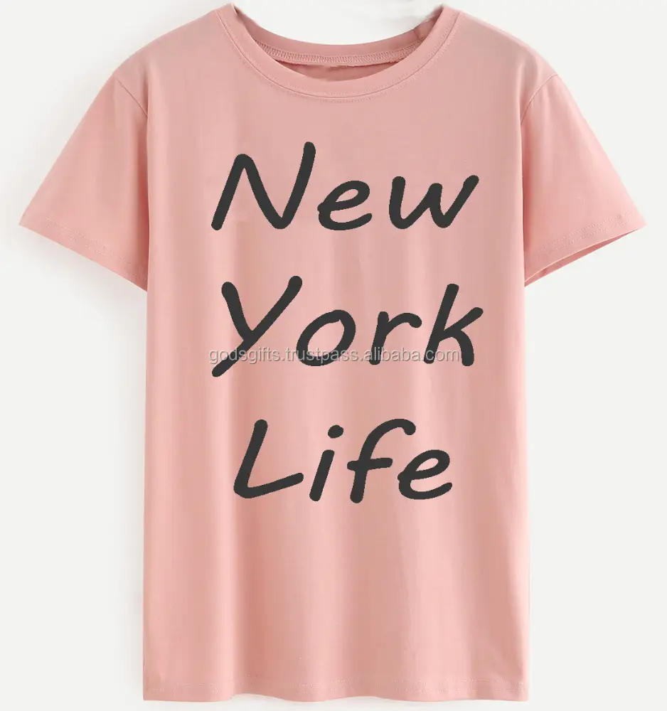 Camiseta de cuello redondo de moda para mujer, camisa con estampado de pigmento OEM, de manga larga, 2018