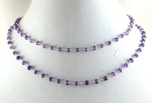 Chapelet Perles Chaîne Naturel Violet Améthyste Rondelle Pierres Précieuses À Facettes AAA Grade Étincelles Faire Des Bijoux DIY - Product Image 3
