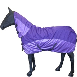 Couverture d'hiver pour cheval 1200D imperméable avec col, rembourrage 300gsm, couverture d'extérieur isolante très résistante - Product Image 3