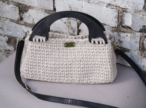 <b>Lady</b> Style <b>White</b> T-Shirt Yarn <b>Bag</b> From Vietnam - Product Image 2