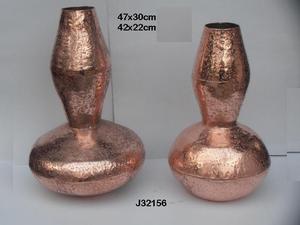 แจกันดอกไม้ทรงขวดร่องมีสองขนาด,ของตกแต่งบ้านคริสต์มาสงานแต่งงานสีดำผสมสีทองโบราณ - Product Image 3