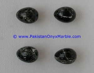 Œufs en marbre naturel en gros, décoratifs, marbre noir zébré, pierre naturelle sculptée à la main - Product Image 4