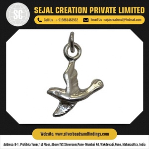 Dijes de patrón de zigzag de plata esterlina bellamente fabricados para fabricación y diseño de joyas - Product Image 3