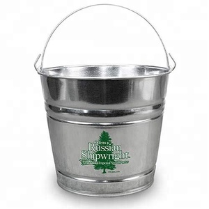 Cubo de hielo contemporáneo galvanizado ecológico de 5 cuartos de galón con abrebotellas incorporado para ocasiones de fiesta y bebidas - Product Image 1