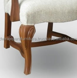 Mueble clásico de caoba, silla de comedor con brazo, mueble francés, conjunto de comedor de Indonesia. - Product Image 5