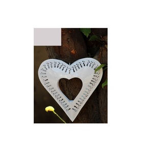 Adorno Colgante de Corazón de Hierro con Acabado en Color Azul, Decoración Colgante de Metal con Diseño de Corazón y Recubrimiento en Polvo Azul - Product Image 6