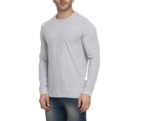 Camisetas de verano de algodón 100% de alta calidad para hombre, venta al por mayor personalizada con mangas largas - Product Image 1