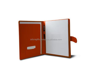 Customizable <b>A4</b> Genuine <b>Leather</b> Conference <b>Folder</b> with Loop for Presentation and Document Organization Personalized Logo Welcome - Product Image 1