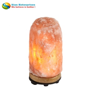 Lámparas de sal de roca del Himalaya Estilo Feng Shui tallado ecológico de Sian Enterprises Auténtica elegancia con iluminación natural - Product Image 6