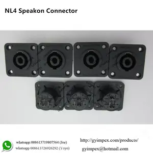 NL4 conector Speakon 4 polos redondo de montaje en chasis