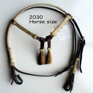 Meilleure qualité nouvelle tête de peau crue décrochage haute qualité à la main tête de peau brute décrochage cheval bride ensemble en cuir bride ensemble - Product Image 2