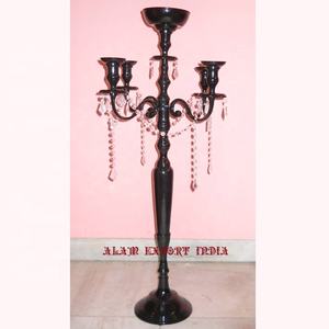 <b>Black</b> <b>Candelabra</b> for Wedding - Product Image 1
