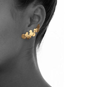 การออกแบบต่างหูสตั๊ดที่สวยงามทันสมัยสำหรับผู้หญิงเครื่องประดับชุบทองเรขาคณิต-งานแต่งงานหรือของขวัญการหมั้นสำหรับเธอ - Product Image 2