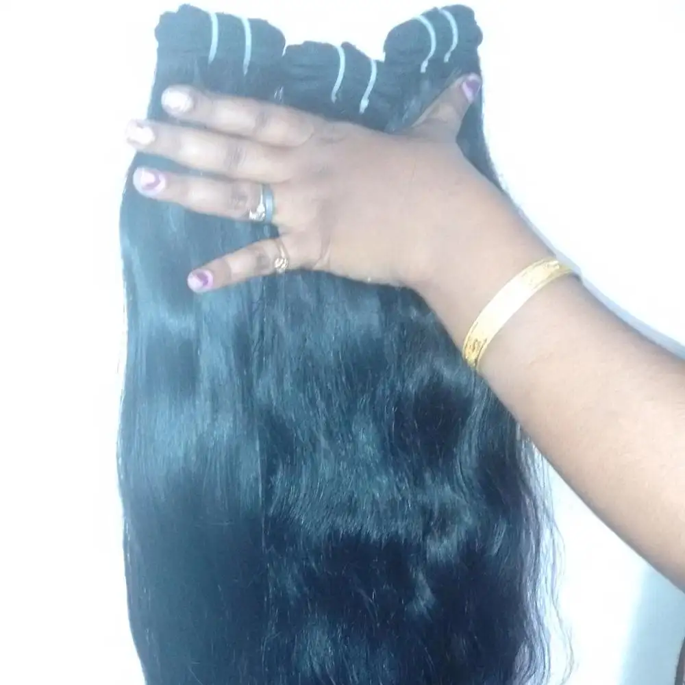 Rabatt Preis ganze Verkauf Haar verlängerung aus Indien, Großhandels preis Gutes Feedback Unverarbeitetes jungfräuliches indisches Haar