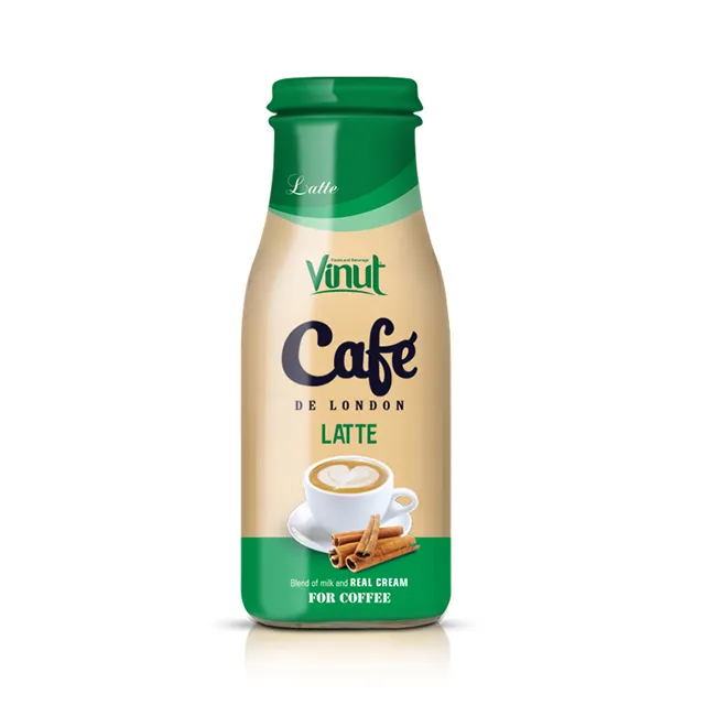 Üretici kahve markaları Latte cam şişe 280ml