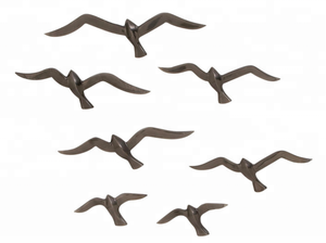 Escultura de pájaros voladores de aluminio, fundición de imitación antigua, arte de pared colgante para decoración del hogar - Product Image 3