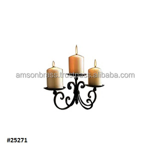 Support de bougie décoratif rond en fer forgé avec support en fil métallique, fait main, pour la décoration intérieure - Product Image 5