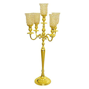 Silver Five Arms <b>Candelabra</b> for Wedding - Product Image 5
