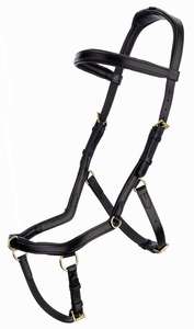 Bridon de cheval Micklem avec forme anatomique, cavesson surélevé, bridon de cheval en cuir plié - Product Image 2