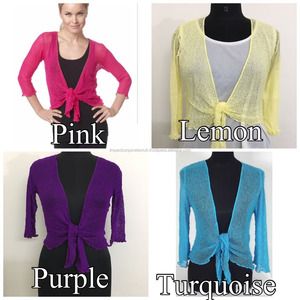 Oferta a Precio de Mayoreo: Bolero Corto Tipo Poncho de Punto Holgado Estilo Bali IKAT, Ideal para Fiestas y Bodas, con Botones - Product Image 3