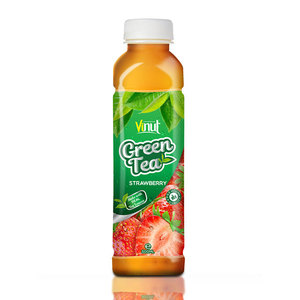 Té verde fresa 500ml bebida de té VINUT 24 botellas de cartón botella para mascotas sin azúcar OEM ODM etiqueta privada muestra gratis refrescante - Product Image 1