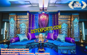 Pivoine musulmane de fête Mehndi, décorations de cérémonie avec mur des bougies, sange Royal, fête Sangeet, 32 pièces - Product Image 6