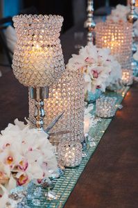 Candelero de cristal alto hecho a mano con globos de cristal para decoración del suelo del hogar, entrada de boda, Navidad hecha de Metal - Product Image 2