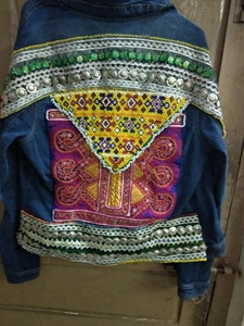 Tribal Boho <b>Vintage</b> Women Denim Banjara <b>Jacket</b> Wholesale New Arrival India Ethnic Dresses Men <b>Jacket</b> - Product Image 4