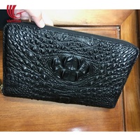 Sac à main crocodile noir pour femmes, sac en cuir véritable gaufré, vente en gros, nouvelle collection