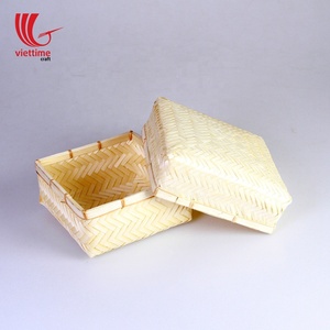 Natural Bamboo Woven Box/ Custom Bamboo Storage Box - Product Image 5