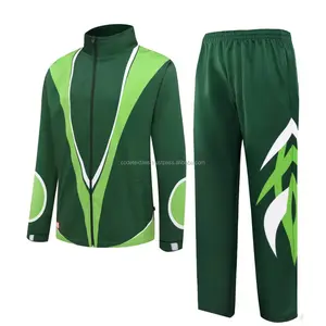 Chất Lượng Hàng Đầu Theo Dõi Phù Hợp Với Cotton Mens Màu Xanh Lá Cây Thể Thao Tracksuit