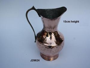 Jarra de cobre con mango de latón y acabado pulido, jarra de Metal, acabado pulido - Product Image 3