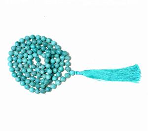 คุณภาพที่เหนือกว่าธรรมชาติ Amazonite พุทธสวดมนต์ลูกปัดยาวมาลาสร้อยคอเครื่องประดับอัญมณีในแบบฉบับ - Product Image 5
