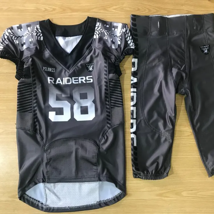 Top Kwaliteit 12 Panel Custom Ontworpen Sublimatie Jeugd American Football League Uniformen Jeugd American Football Jerseys