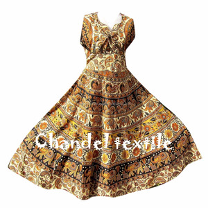 Vestido Dashiki de algodón con arte Animal de Mandala indio para mujer, túnica larga gitana Hippie, camisón de playa, ropa de dormir para verano africano - Product Image 4