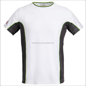 Col blanc personnalisé pour t-shirt, position du logo sur le devant, 100 % coton, écologique, anti-boulochage, coupe ample, manches courtes formelles - Product Image 3