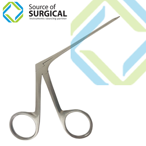 Forceps auriculaires chirurgicaux Source Surgical SOS-34826 à pointe micro de 4 mm pour ORL/Otologie, certifiés CE, instrument de classe I pour l'élimination du cérumen - Product Image 2