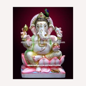 Increíble mármol indio Ganpati Ganesh Dios estatua - Product Image 1