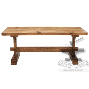 Table à manger vintage en bois de style moderne et industriel VERT RUSTIQUE RGDT0037 Couleur/taille personnalisée pour les restaurants vivants - Product Image 2