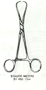 Staude Moore 17cm Tenaculum Forceps Instrumentos de Ginecología de calidad alemana Instrumentos quirúrgicos de potencia manual Material metálico basado - Product Image 2