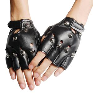 Gants demi-doigts pour femme Qualité supérieure Cuir pur Confortable Élégant pour l'équitation Vélo Fonctionnalité écran tactile Style uni - Product Image 4