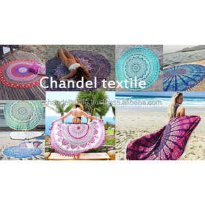 พรมแมนดาลาแบบอินเดียออมเบร72 \ "โบโฮศิลปะแขวนผนังพิมพ์ลายพื้นเมืองสำหรับห้องนั่งเล่นเสื่อโยคะชายหาด - Product Image 3