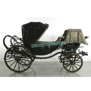 Buggy de caballo negro real para boda, carro de caballos para boda india - Product Image 1