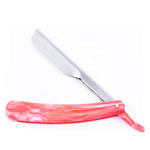 Maquinilla de afeitar recta de peluquero de una sola hoja con mango de varios tonos para afeitar - Product Image 6