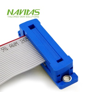 Conjunto de conector de cable de cinta D-Sub de 25 pines con cable de cinta gris plano - Product Image 1