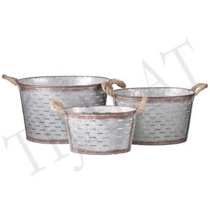 GALVANIZED <b>PLANTER</b> METAL <b>PLANTER</b> FOR HOME & <b>OUTDOOR</b> DECOR - Product Image 2